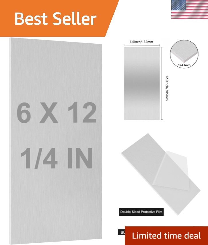 6061-T651 Aluminum Sheet 6x12x1/4 Inch – Durable & Heat Treatable Metal Plate