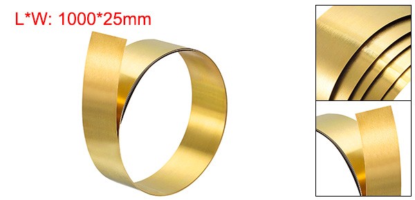 Brass Sheet Roll Metal Foil Plate 1000mm x 25mm x 0.3mm