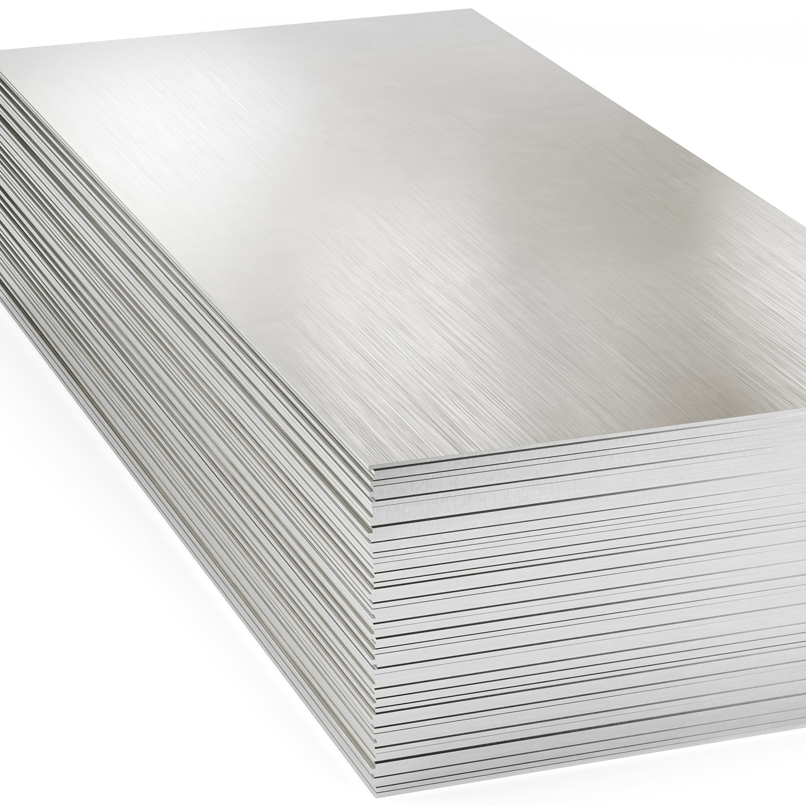 430 Stainless Steel Sheet 24GA – 48″ x 120″ (4ft x 10ft) #4 Brushed (8 PACK)