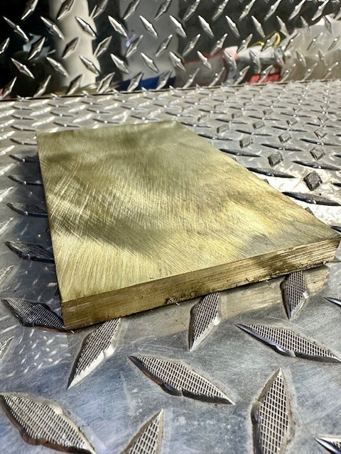 BRASS FLAT BAR 4″x1/2 thick C360 6″ long Solid Plate Mill Stock bar #4