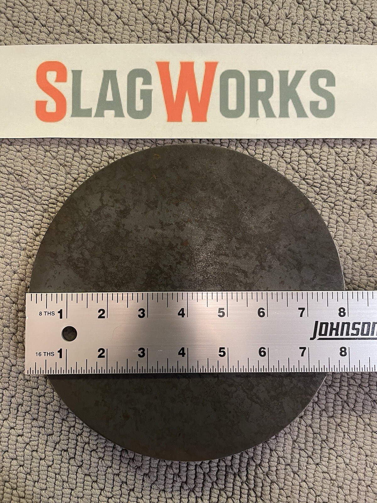 8 inch disc 1/8 inch thick steel plate 1/8”x8” disc A36 Hot Roll Flat