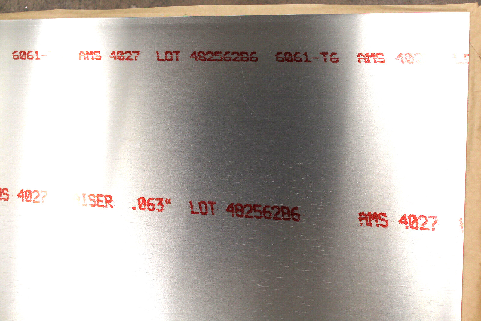 1/16″ x 16″x 24″ ALUMINUM 6061 Sheet Plate .063″ Thick T6 Cut New
