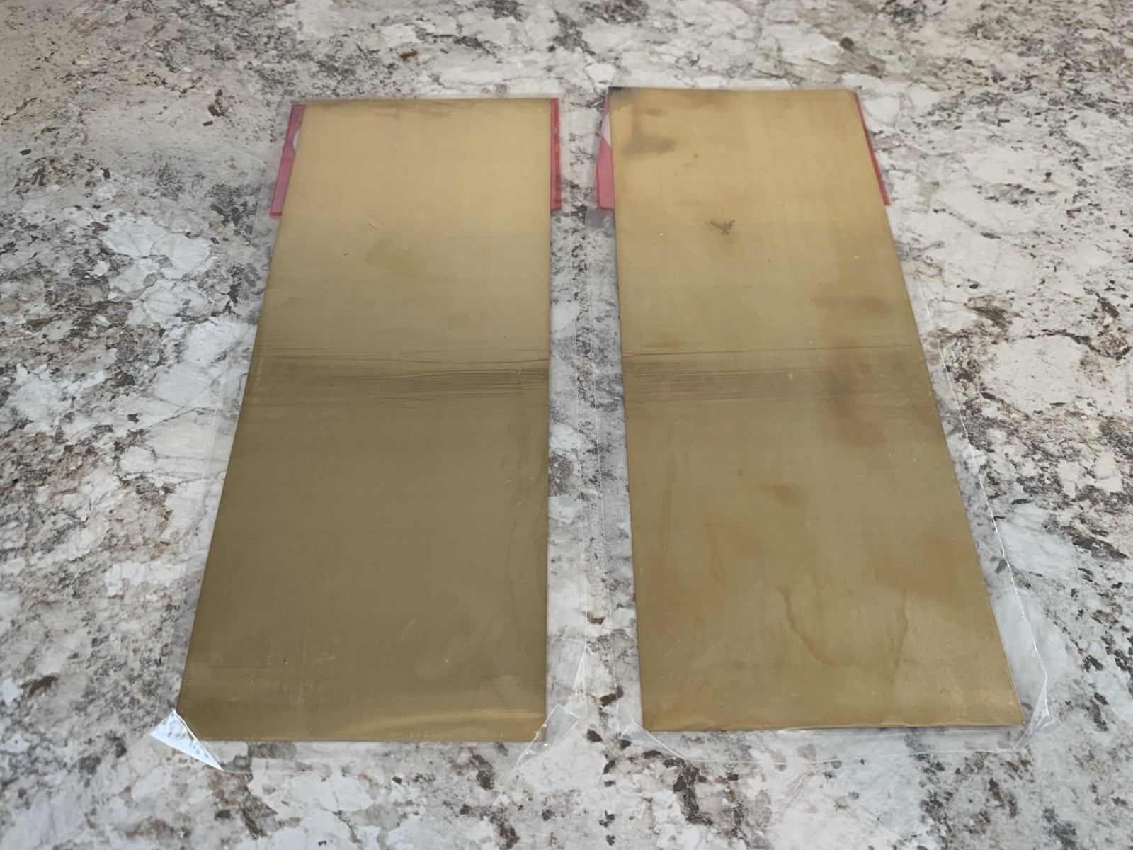 K & S Precision Metals BRASS Sheets .005″ x 4″ x 10″ 2 Sheets Stock #250 NOS