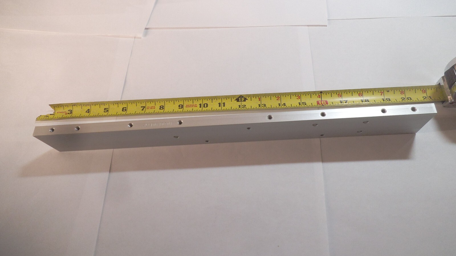 Aluminum bar stock, 17-1/4″ long x 2″ wide x .475 thick