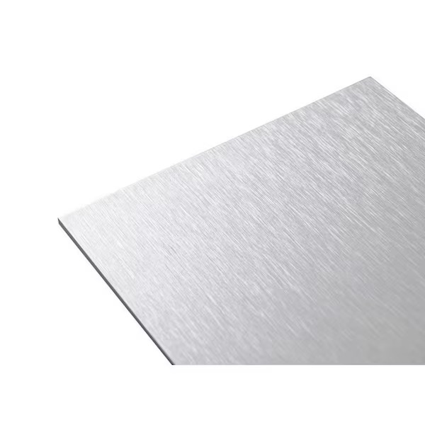 24 In. X 24 In. X 1/8 In. Thick Aluminum Composite ACM Brushed Silver Sheet