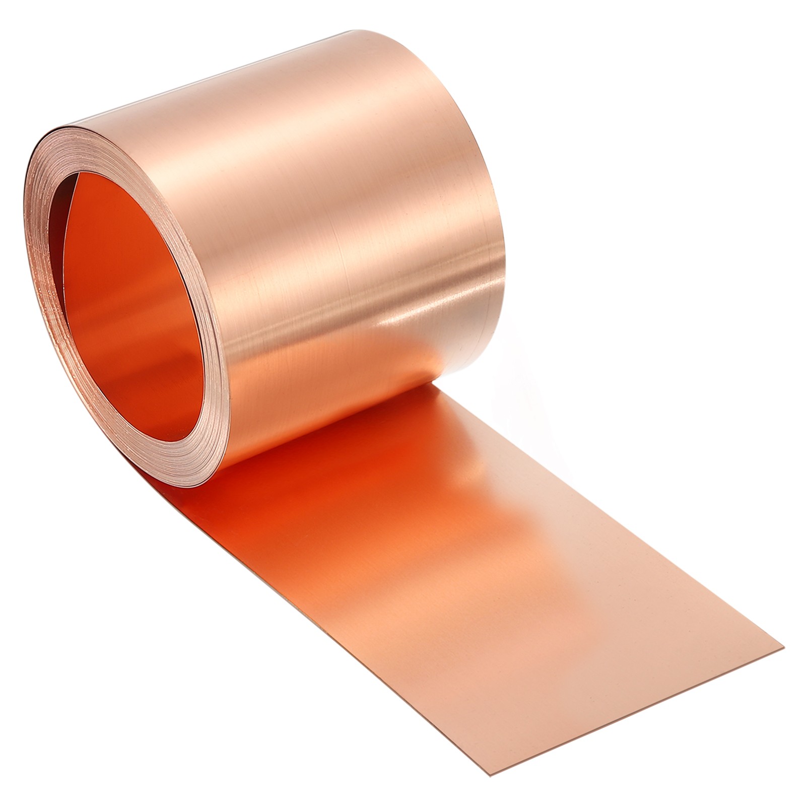 Pure Copper Sheet Roll, 0.5mm 24Ga Thick T2 5Ft x 2in Copper Strip for Craft