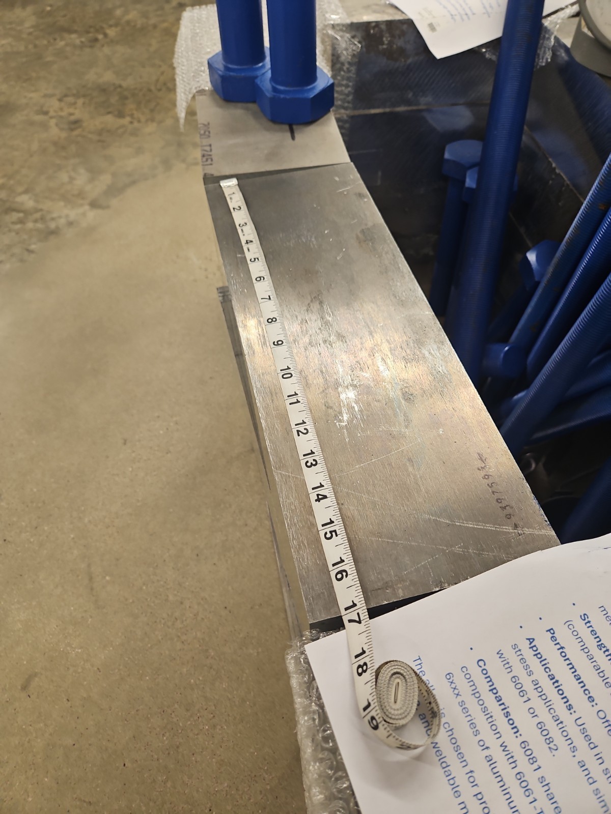 35 LBS EACH , 100% 6061 ALUMINUM SQUARE/ BLOCK / BAR
