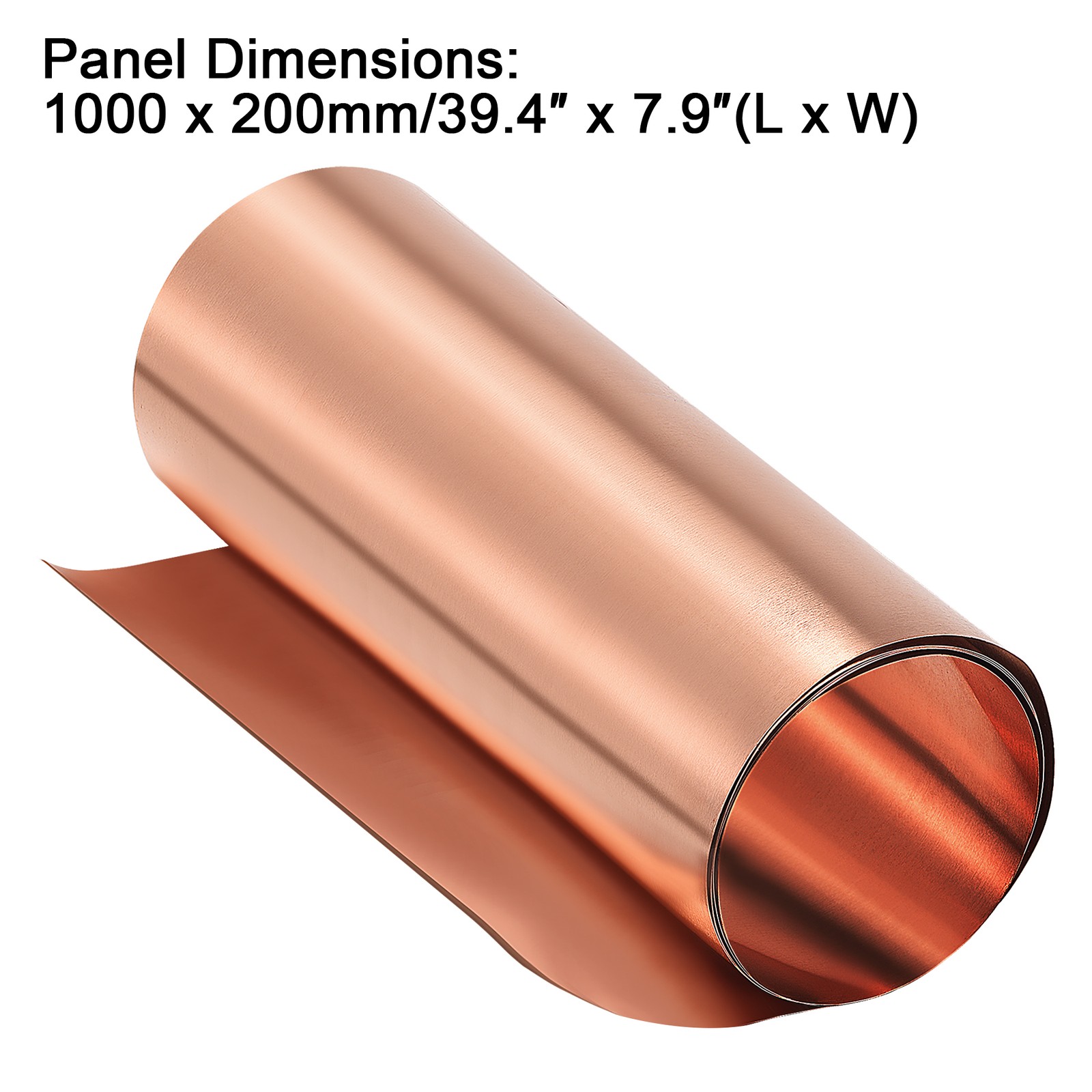 Copper Sheet Roll Metal Foil Plate – 1000mm x 200mm x 0.1mm