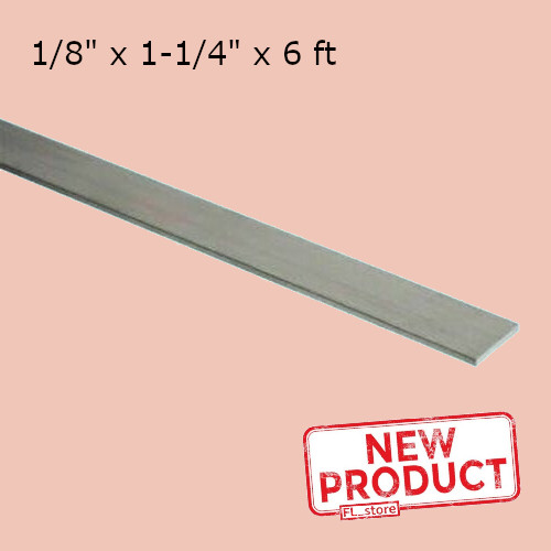 6 Feet Stainless Steel Flat Bar Stock 1/8″ x 1-1/4″ Rectangular 304 Mill Finish