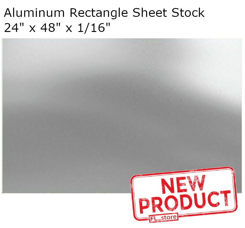 Aluminum Rectangle Sheet Stock 24″ x 48″ x 1/16″ 3003 Alloy Mill Finish Plate