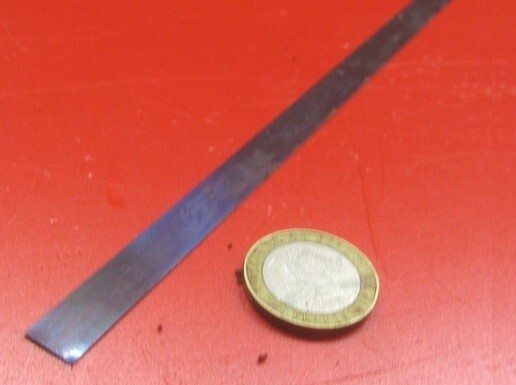 1095 Hard Blue Tempered Spring Steel Shim .005″ Thick x .375″ Wide x 1200″ Long