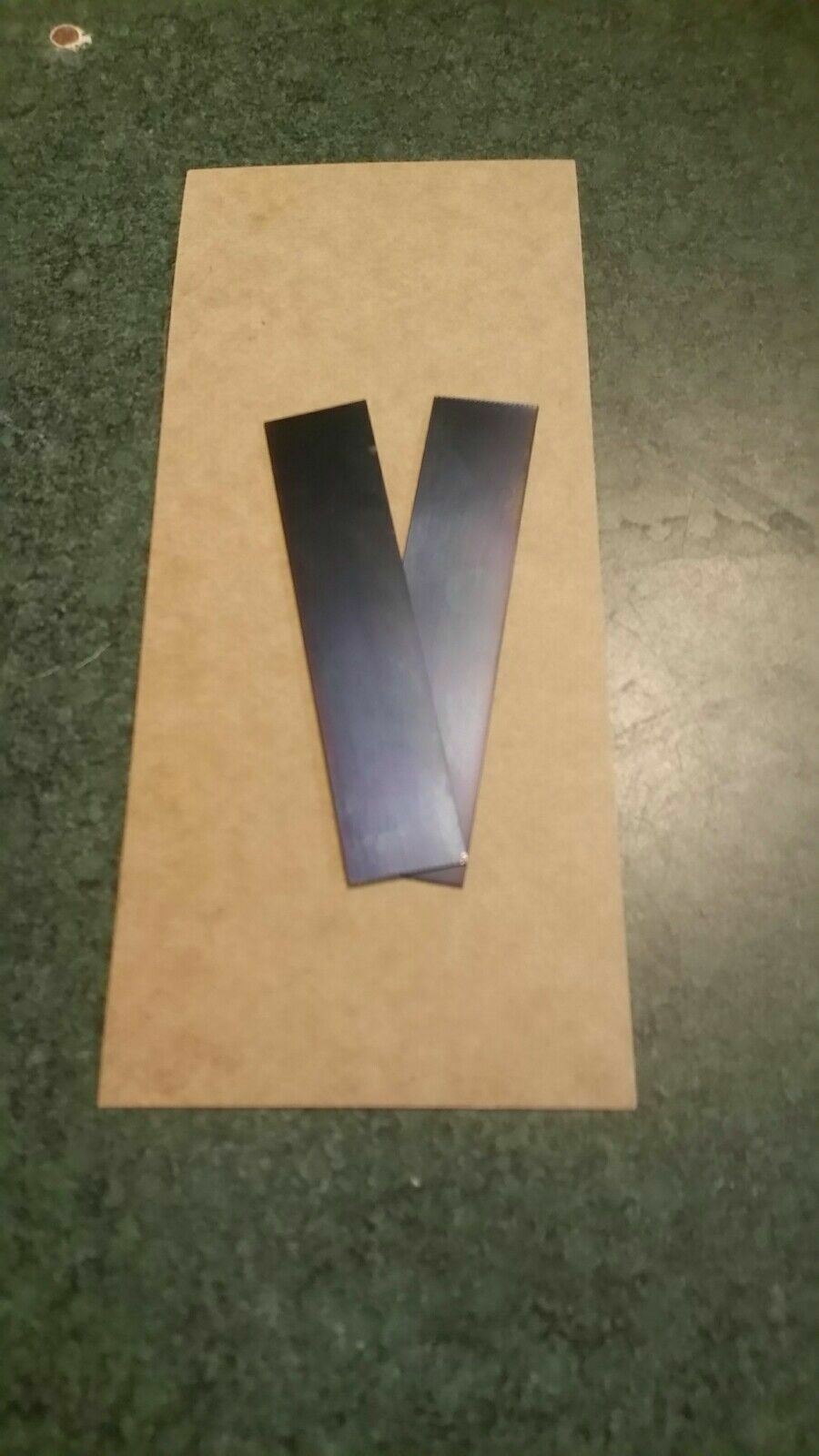 0.020 Blue Tempered spring steel Shim Stock 2 Pieces 020 X 3/4 X 6