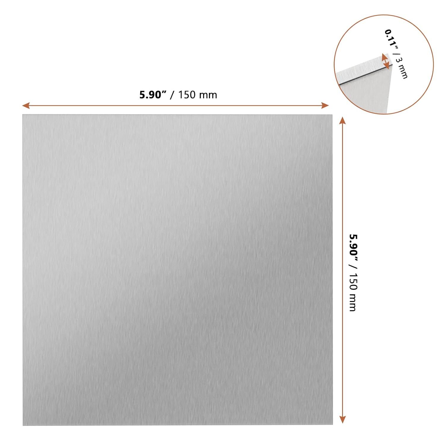 1pcs Aluminum Plate for DIY Projects: Flat Plate, Thickness 0.3-10mm