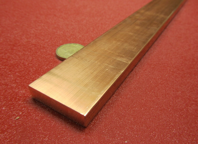 110 Copper Bar 1/2 Hard, 3/8″ Thick x 1 1/2″ Wide x 6 Ft Length