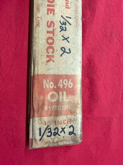 Starrett 1/32 x 2 x 18″ No. 496 Oil Hardening Ground Flat Stock – Rust – Old