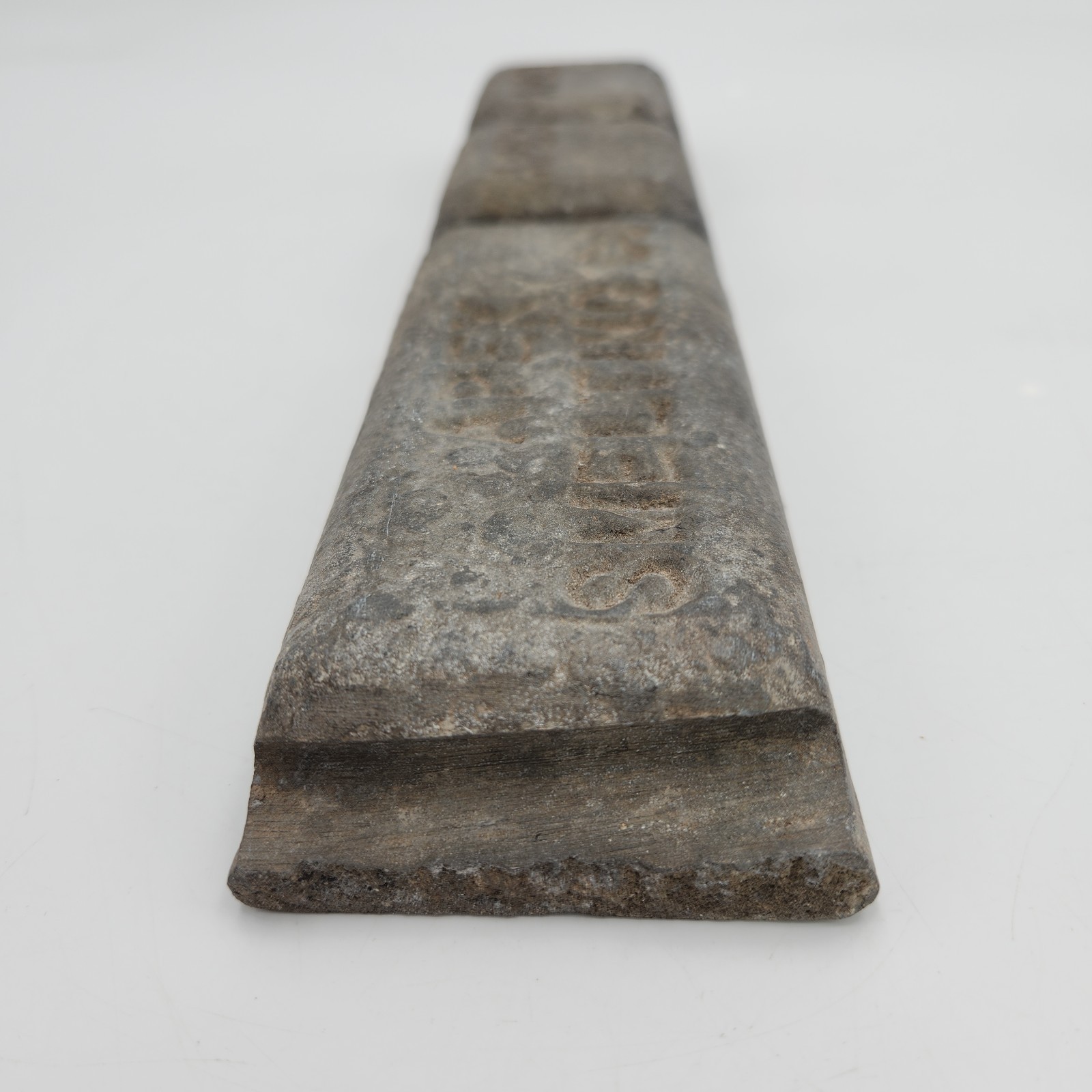 Vintage Apex Smelting Co. Zinc Ingot Bar 8.5 lbs Old Foundry Metal Casting