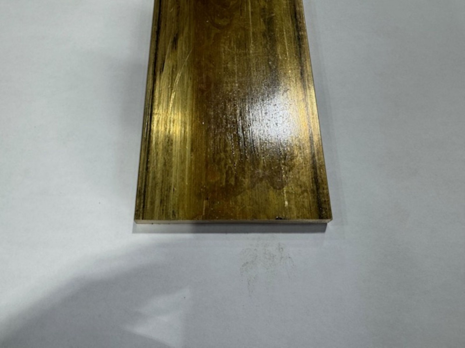 1/4″ x 3″ C360 Brass Flat Bar x 24″ Long, Half Hard, Free Cutting, Mill Stock