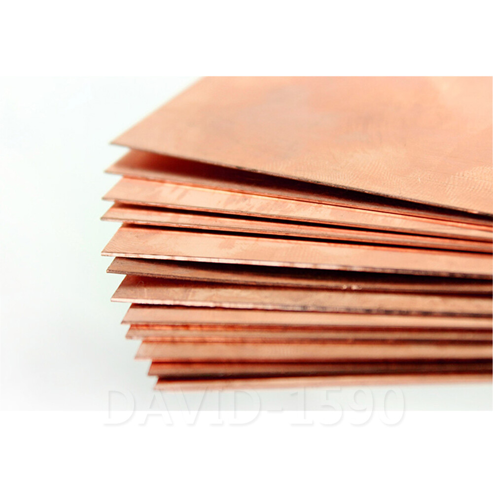 1pcs 99.9% Pure Copper T2 Cu Metal Sheet Plate Copper Sheet Bar Thick 0.8mm-5mm