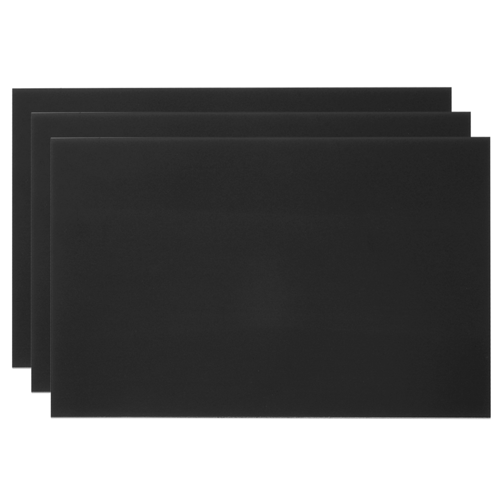 8×12 Inch Anodized Aluminum Sheet Metal, 3Pcs Laser Plates Engraving, Black
