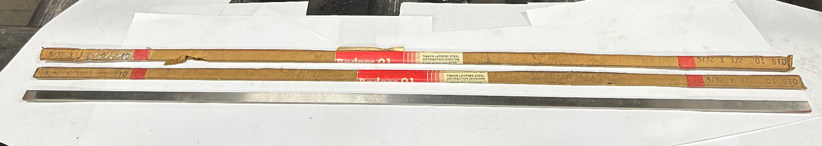 5/32 X 1/2 X 36″ O-1 Flat Ground Stock Regular Tolerance Koncor Brand