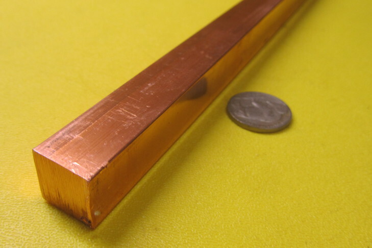 110 Copper Square Bar 1/2 Hard, 5/8″ Thick x 5/8″ Wide x 6 Ft Length