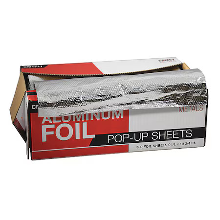 Foil Sheet, Alum, 9X10 3/4 In, Pk500, 4Ugh6