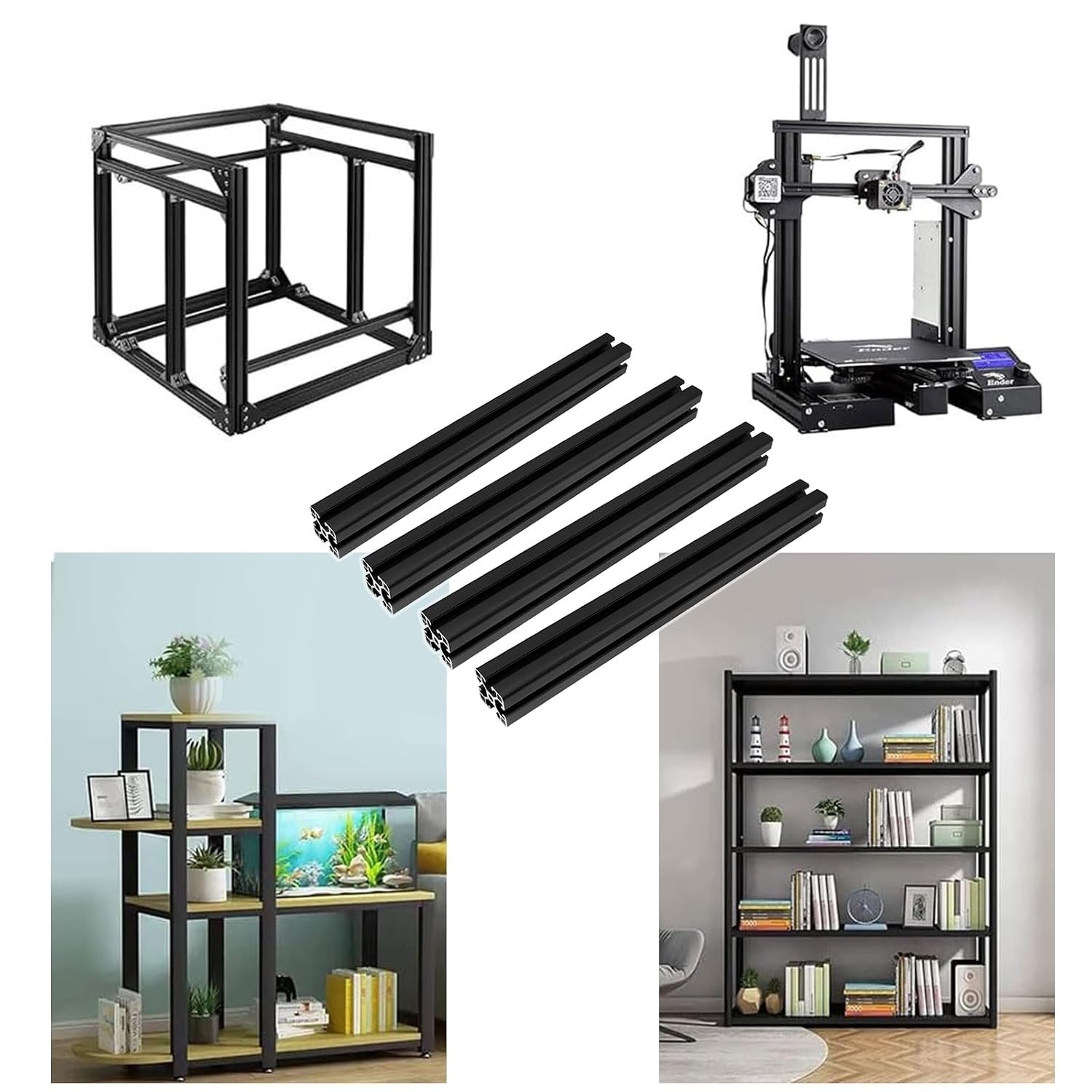 Versatile 4040 T-Slot Aluminum Extrusions 400mm Black – DIY and 3D Printers