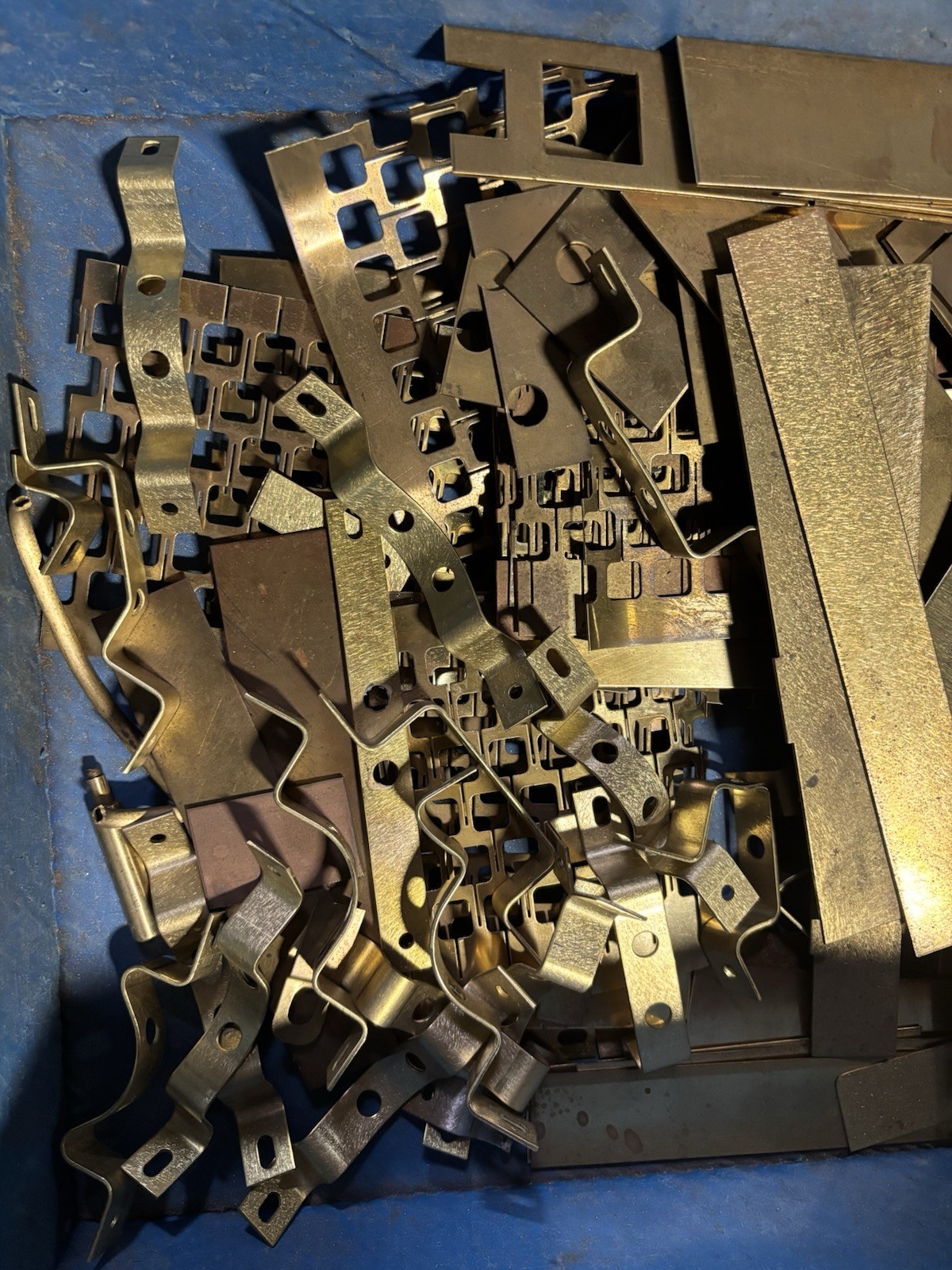 Brass Scrap – 10 Pounds Of Brass Sheet Metal Scrap
