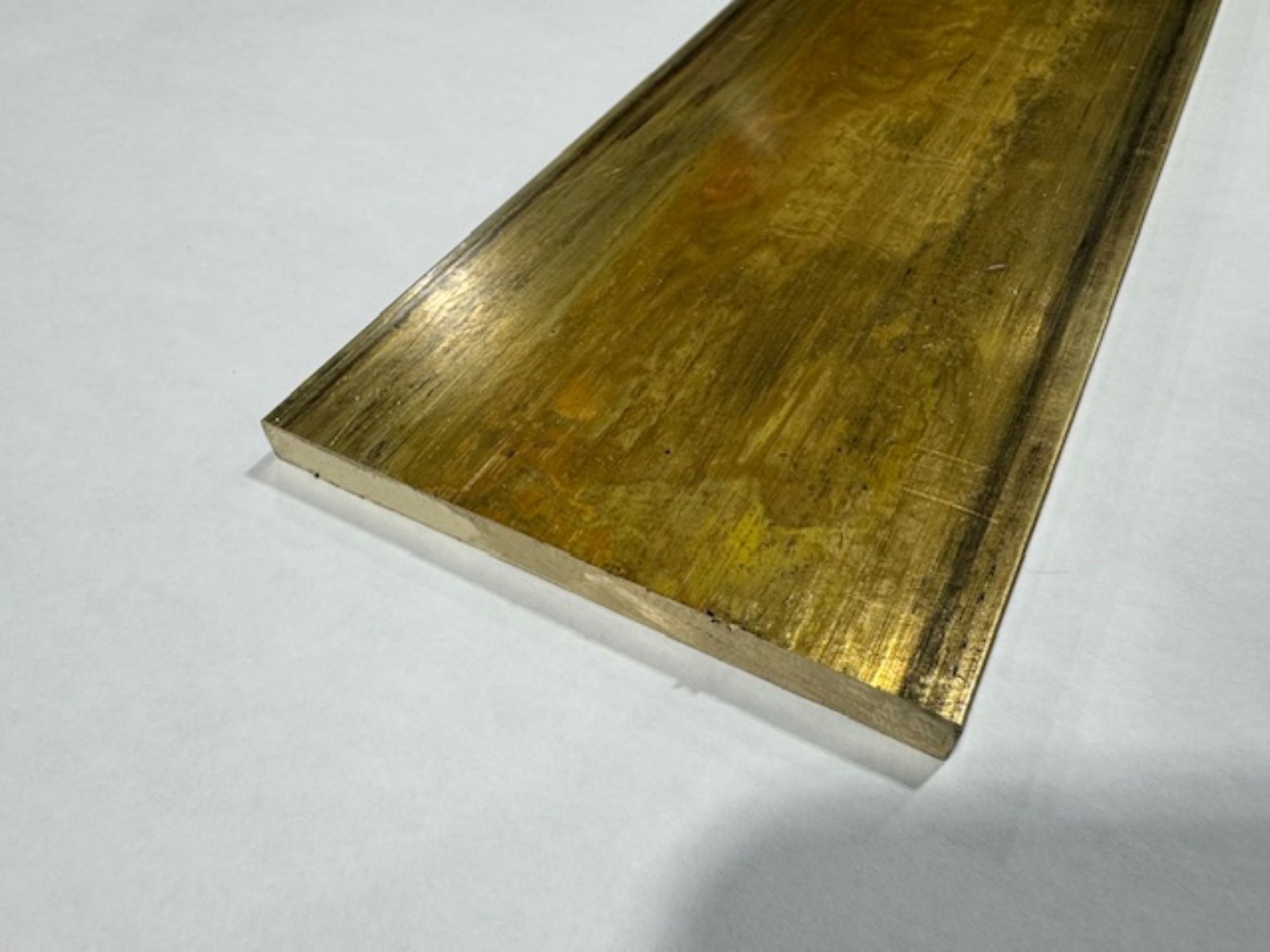1/4″ x 3″ C360 Brass Flat Bar x 24″ Long, Half Hard, Free Cutting, Mill Stock