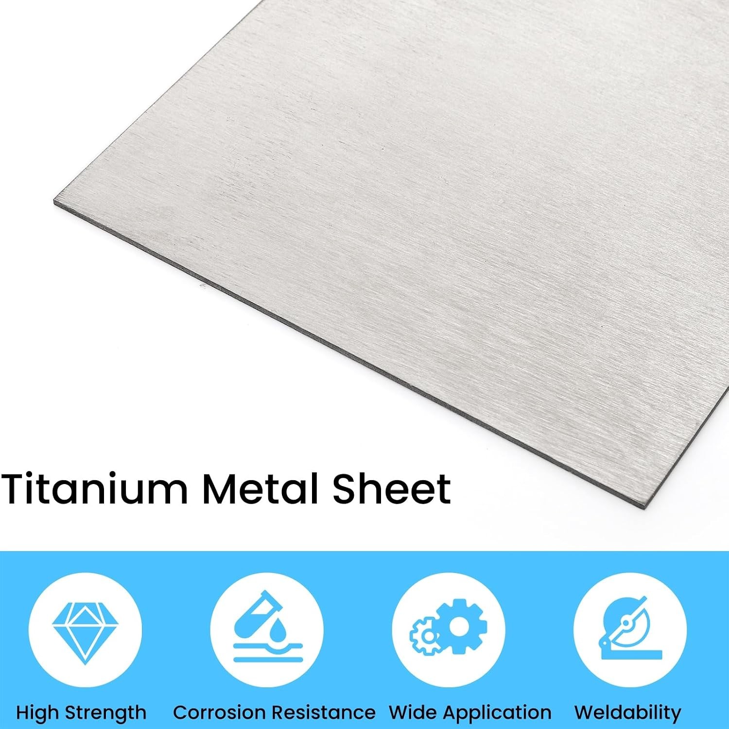4 Pack Titanium Plate Sheets, 4″ x 4” x 0.04″ Titanium Metal Sheet, 1mm Thick T