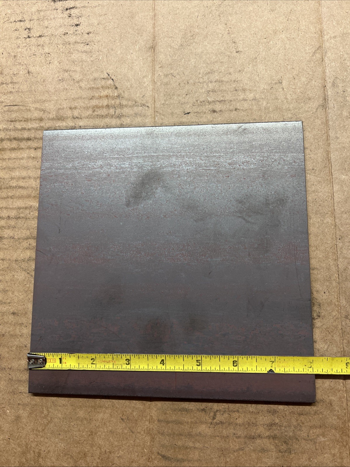8in x 8in x 1/4in Steel Flat Plate (0.25in Thick)
