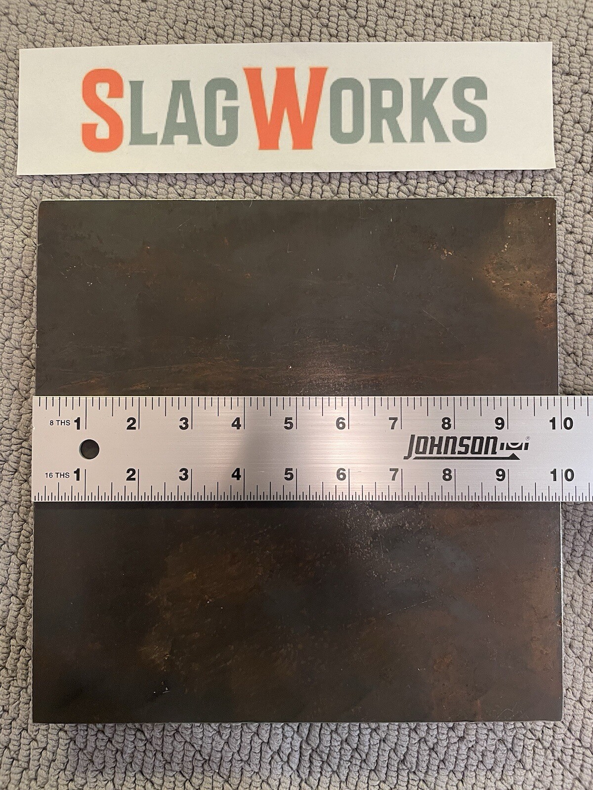 1/8x10x10 inch steel plate 10”x10” A36 Hot Roll Flat .125″ Thick