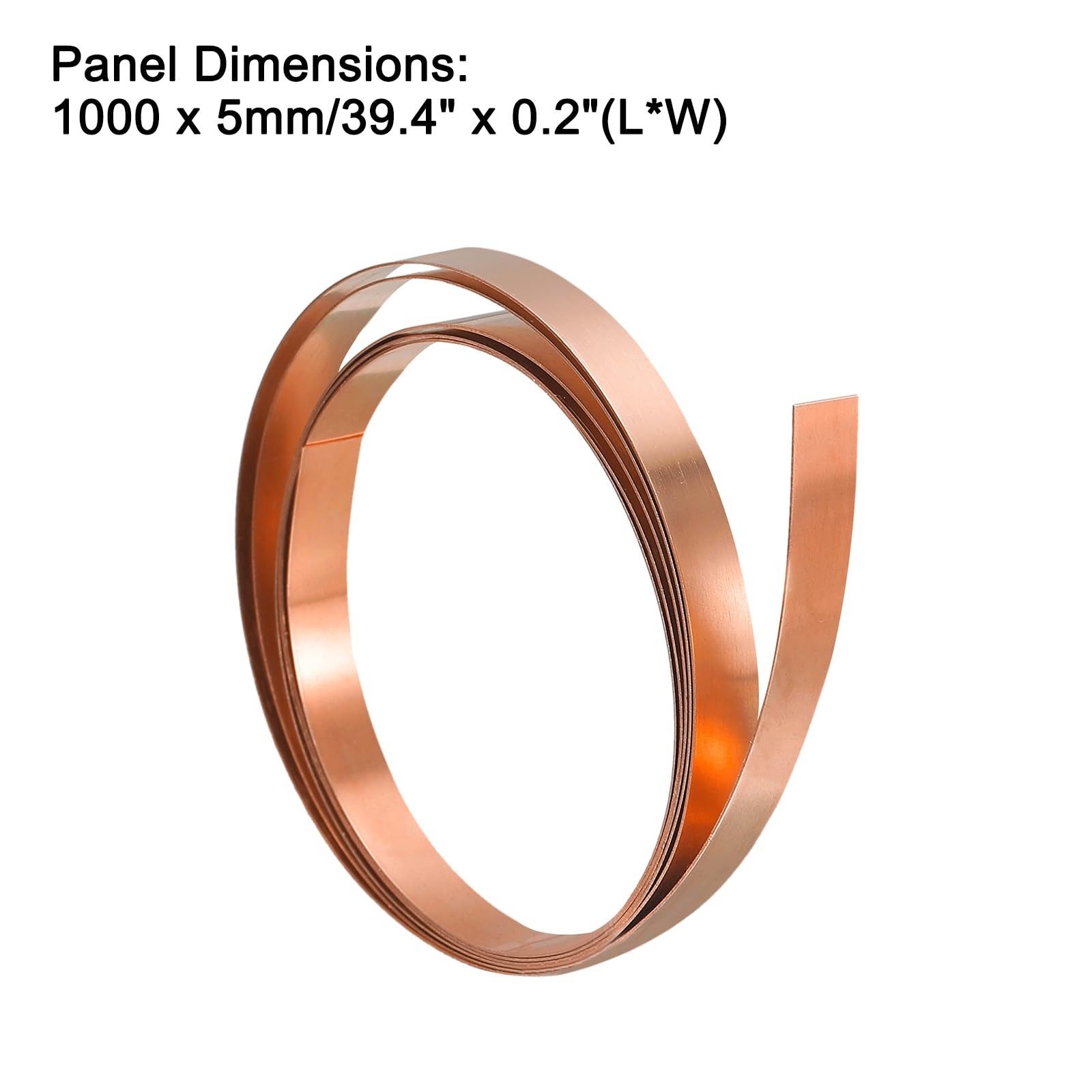 uxcell Copper Sheet Roll, Metal Foil Plate 1000mm x 1000 x 5 x 0.5mm,
