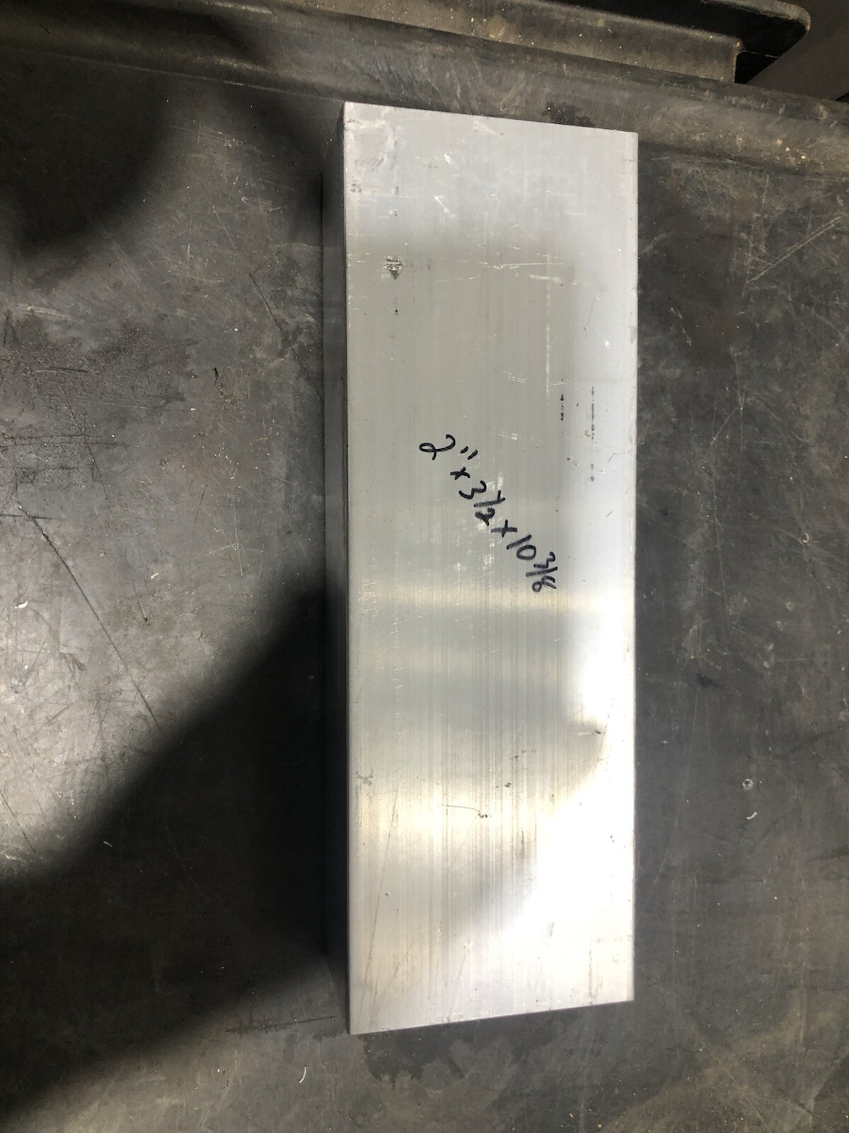 2” X 3-1/2” ALUM. 6061 FLAT BAR SOLID 10-3/8”Long Bar Stock Left Over Stock