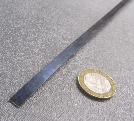 1095 Hard Blue Tempered Spring Steel Shim .008″ Thick x .250″ Wide x 300″ Long