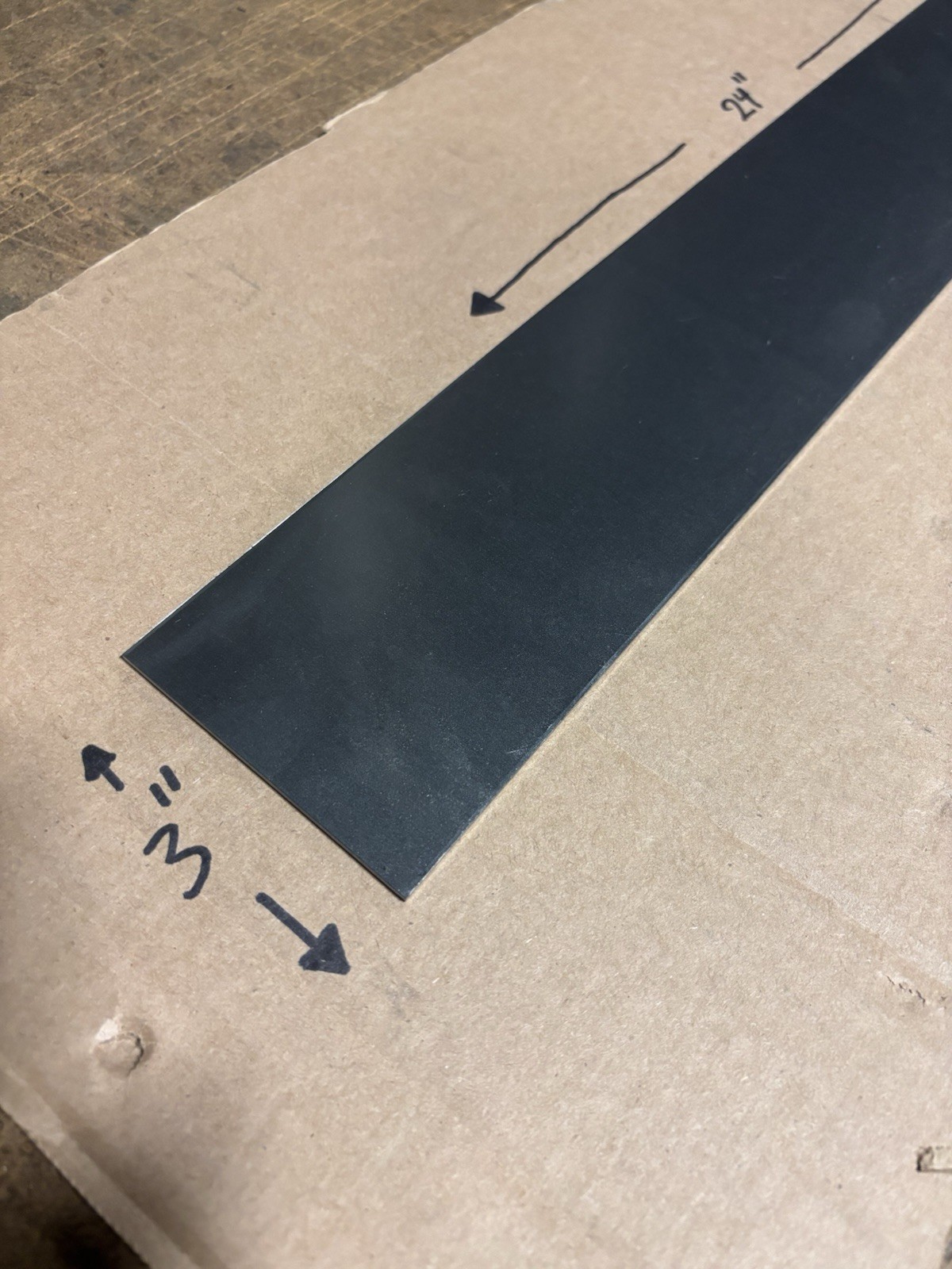 13 Gauge (0.090” Thick) Cold Roll Steel Sheet Metal – 3” x 24” New