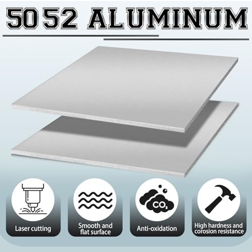 2 Pack 16″x12″ Aluminum Sheets 5052 Metal Plates 1/4″ Thick for DIY & Crafting