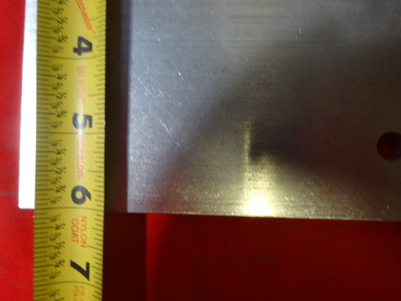 1/4″ X 6″ ALUMINUM BAR 6″ IN LENGTH with 4 holes for 3/8″ bolts