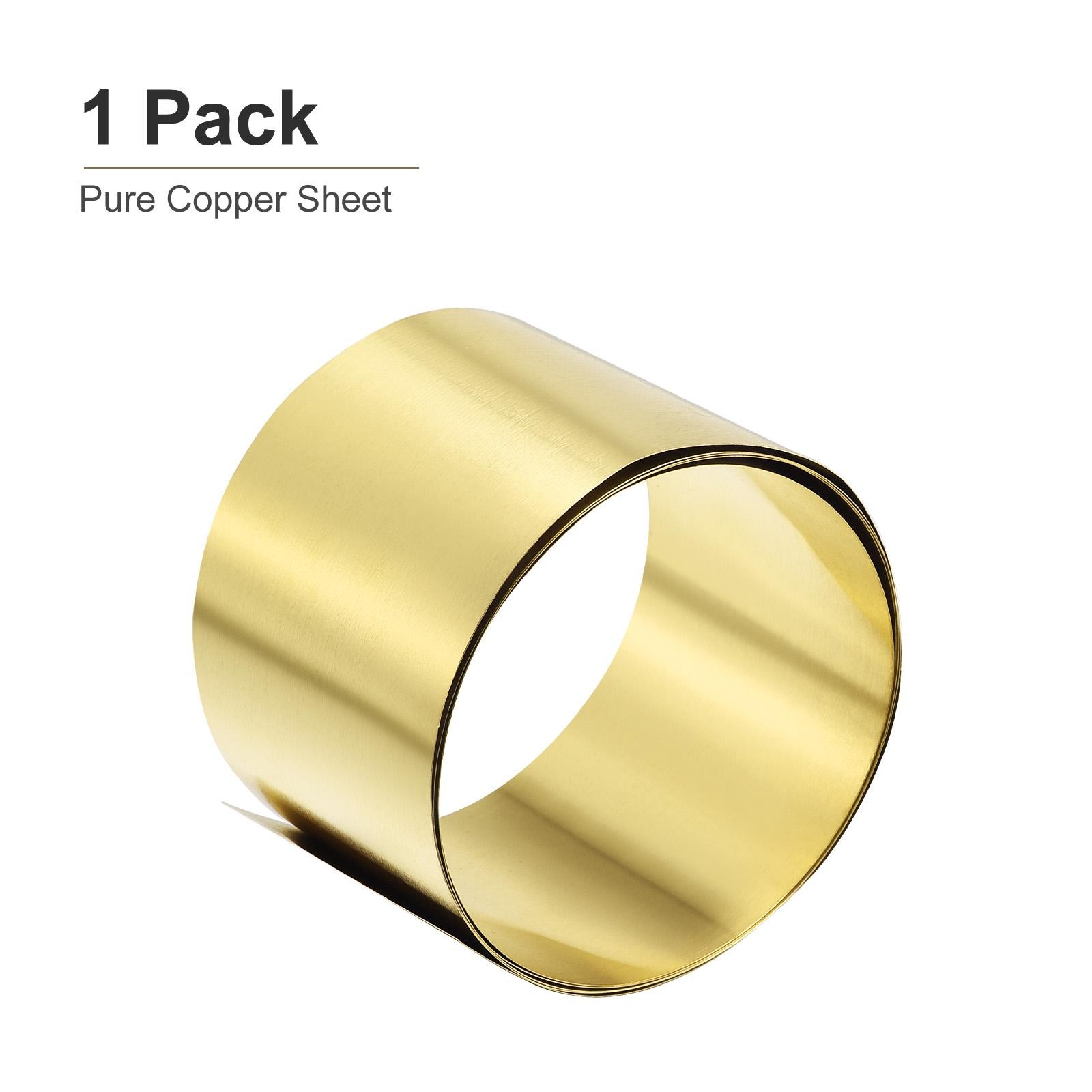 1000mm x 50mm x 0.1mm Brass Sheets Good for Making Machinery