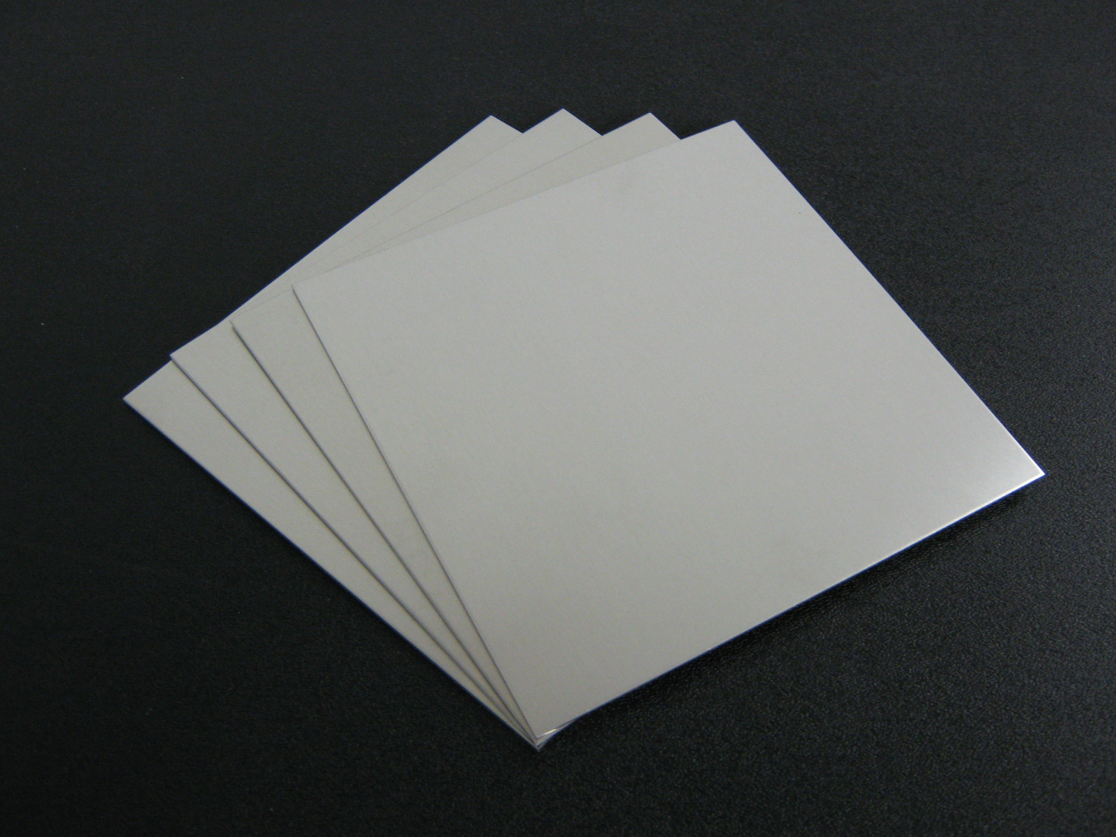 4 pieces – 1/32″ .032 Thick Aluminum Sheet 5052 H32 – 6″ x 6″