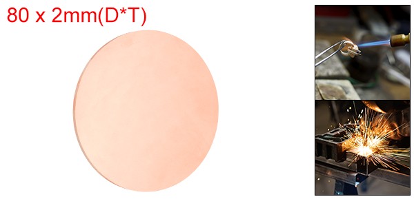 0.08″ Thick 3.1″ Dia Copper Round Plate C1100 Pure Copper Sheet
