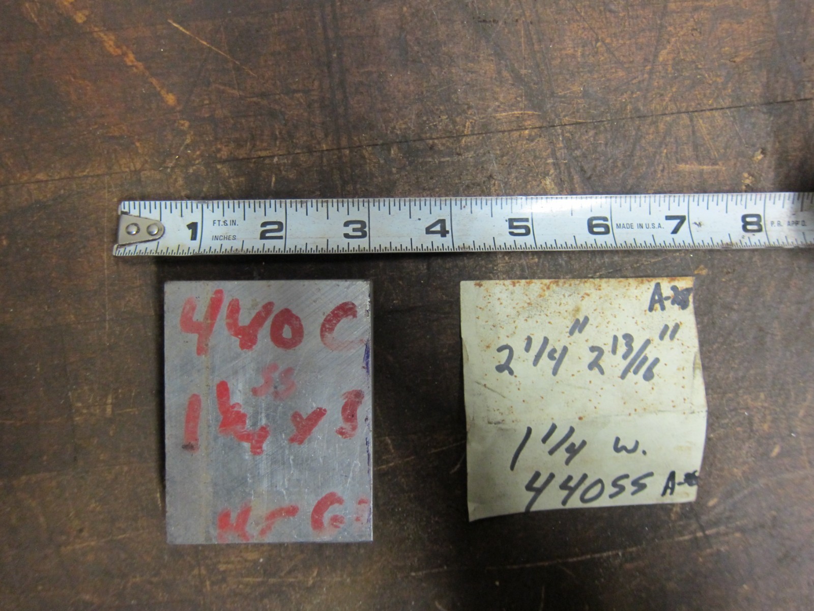 SS Tool Steel Flat Bar/Block – 2.812″ Thick x 1.25″ Wide x 2.25″+ Length
