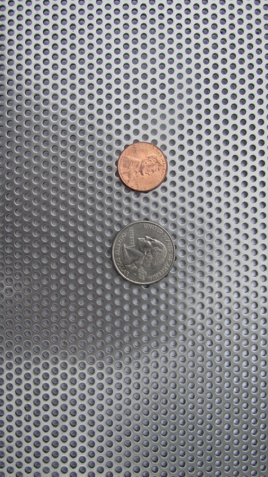 3/32″ HOLE ON 5/32″ CENTER-18 GA.-PERFORATED STAINLESS SHEET–12″ x 24″