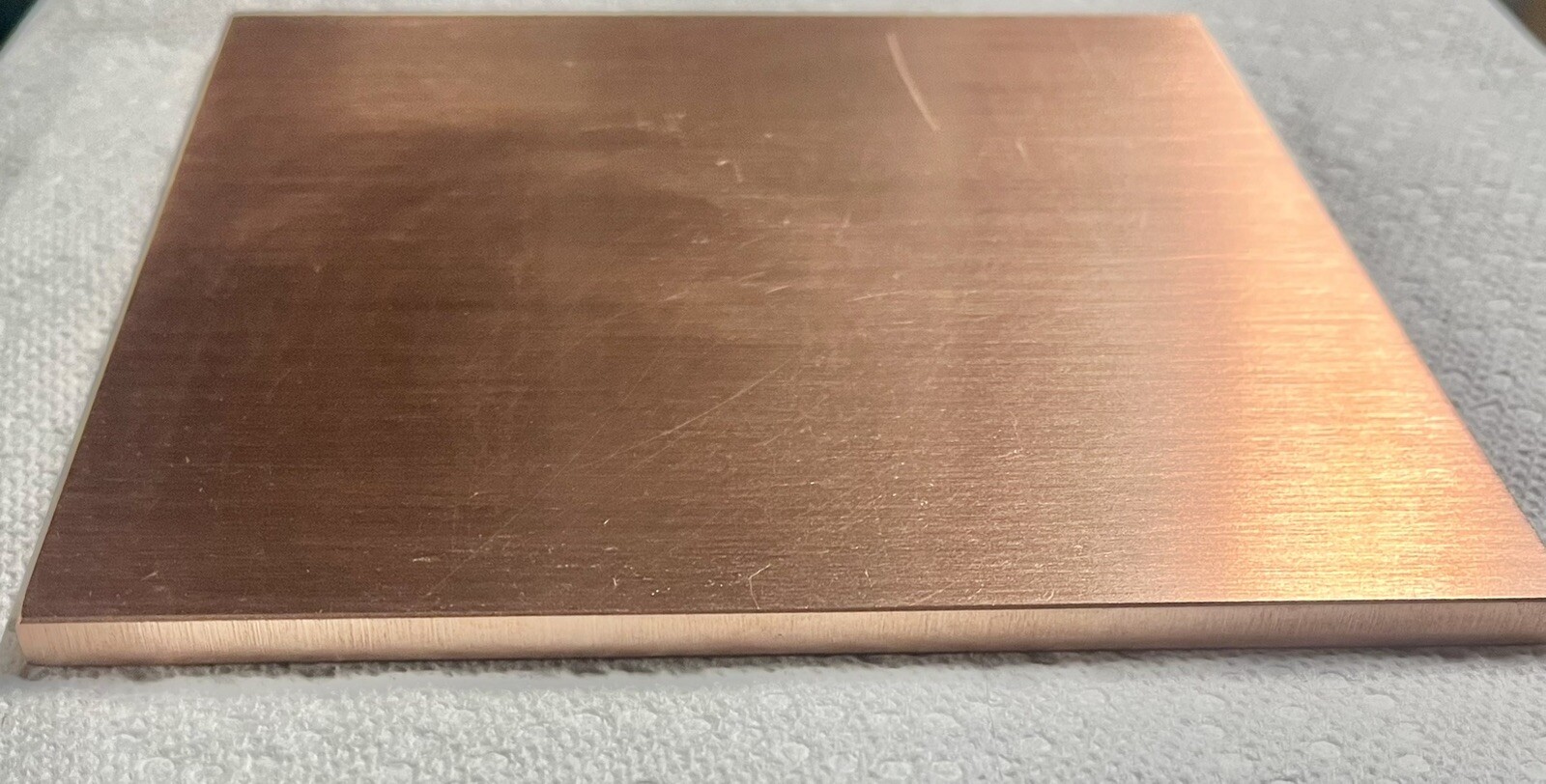 6mm COPPER PLATE BLOCK X 50mm X 50mm🇺🇸COPPER 110🇺🇸.250” X 2” X 2” USA MADE!