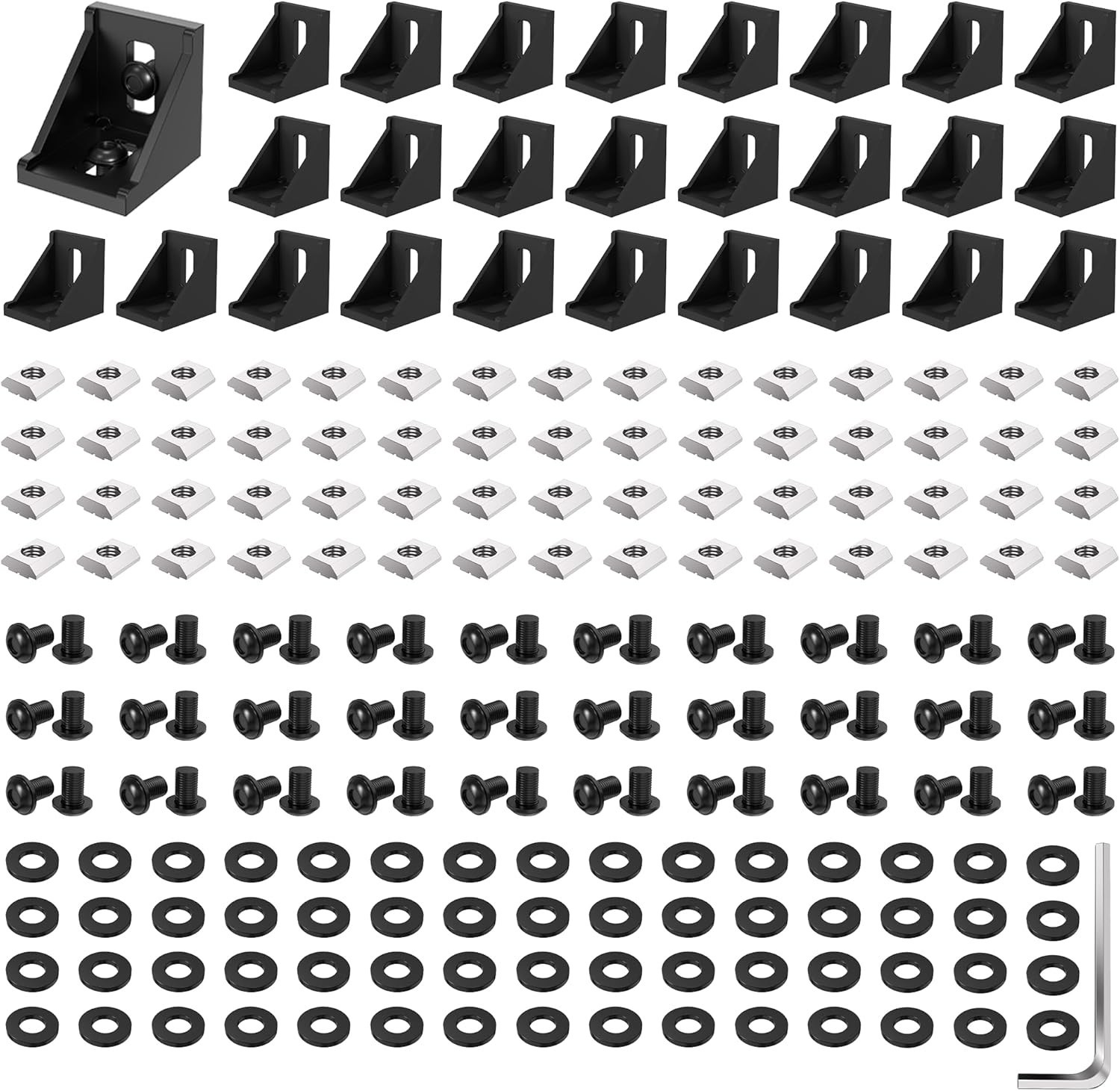 Aluminum Extrusion Connector Set – 30 Sets