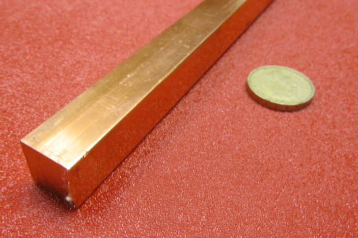 110 Copper Square Bar 1/2 Hard, 5/8″ Thick x 5/8″ Wide x 6 Ft Length