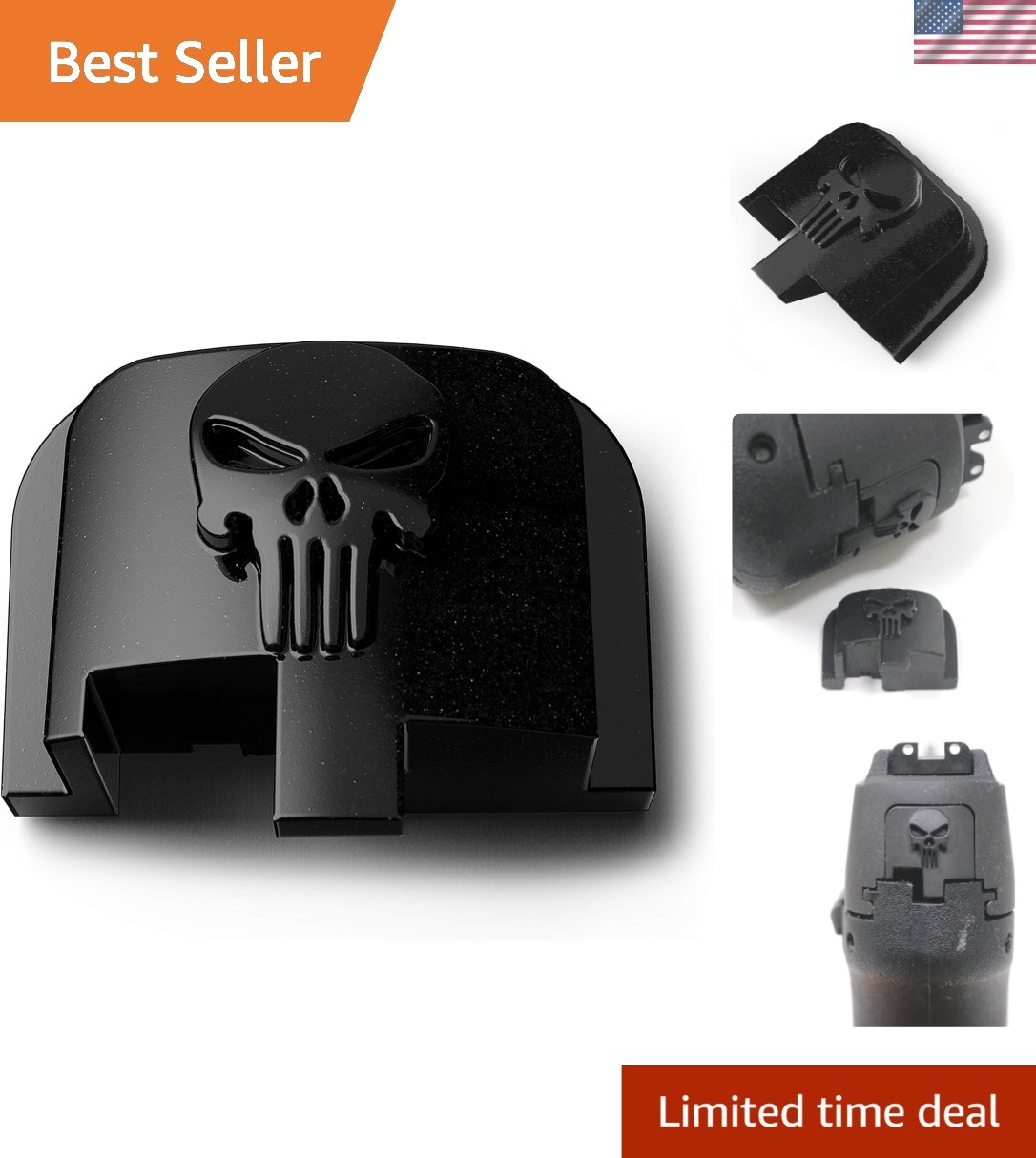 Aluminum Slide Cover Back Plate – Multiple Designs for Taurus Firearms, Black