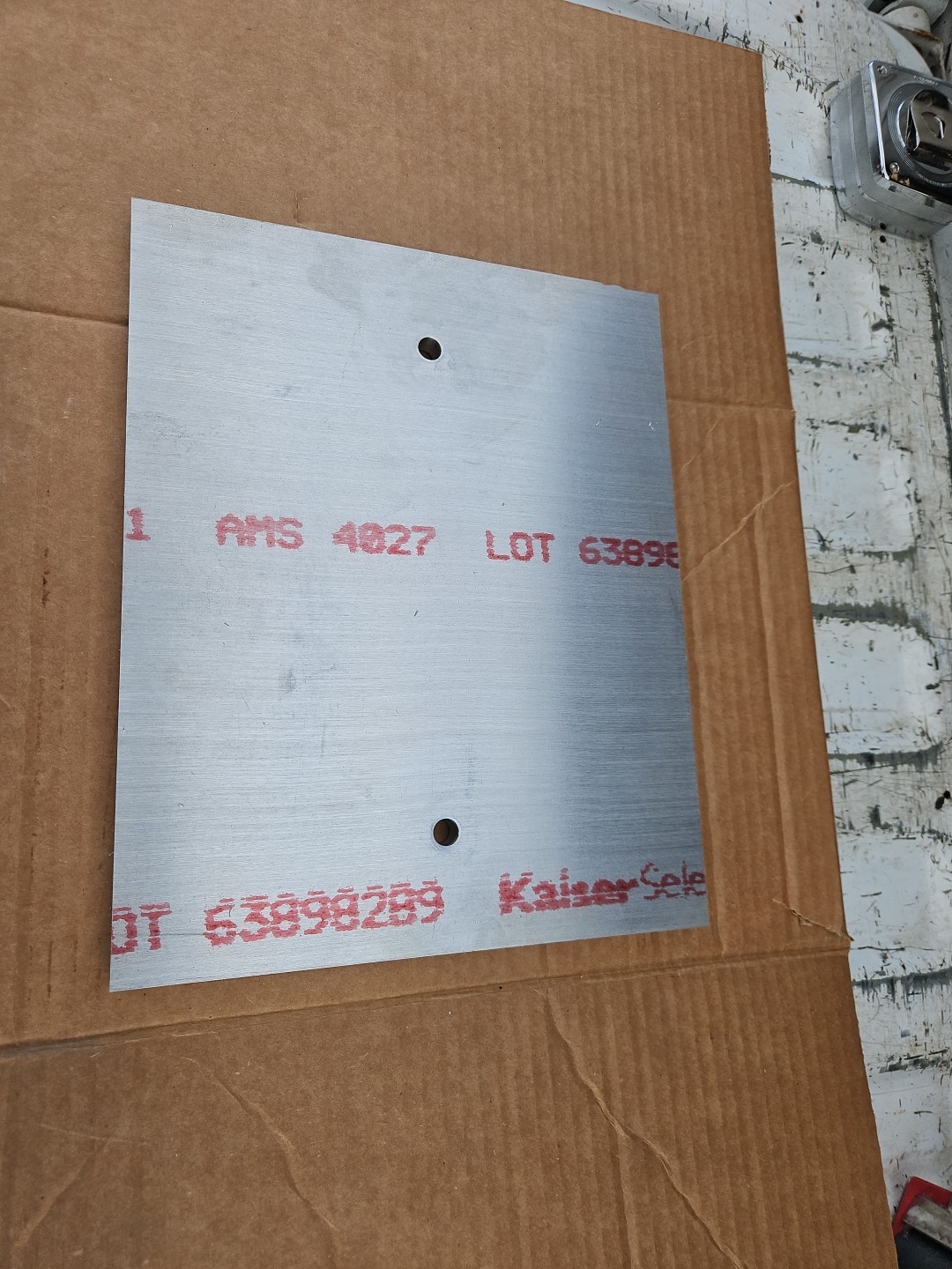 Aluminum plate 6061-T651 1/2” X 12-5/16” X 9-15/16″ Made In USA