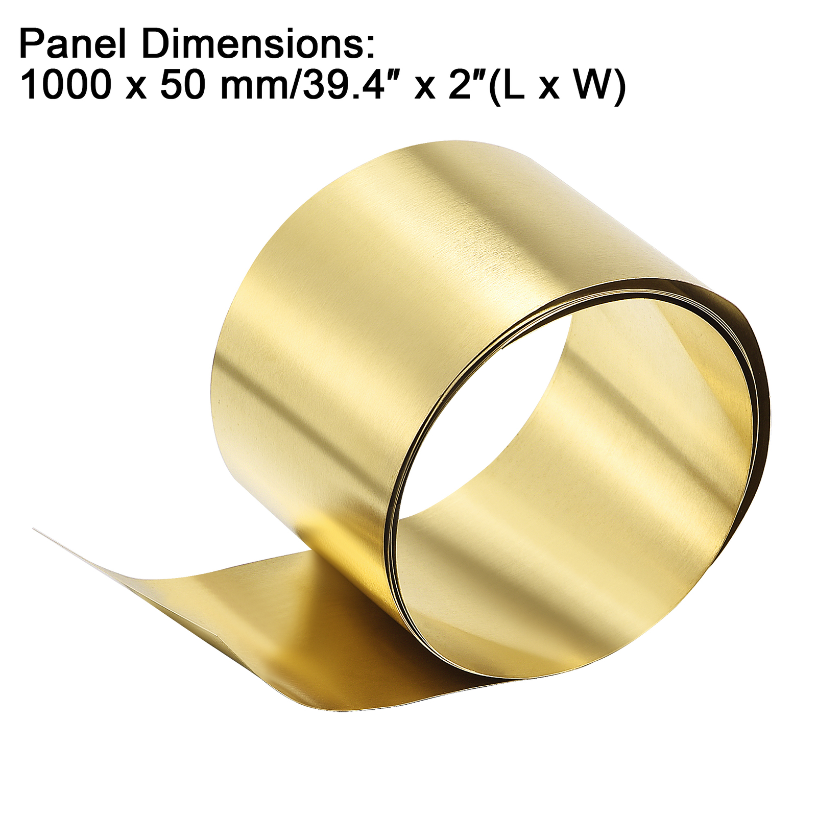 Brass Sheet Roll Metal Foil Plate L 1000mm x W 50mm x T 0.1mm