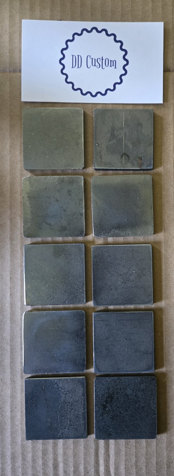 1.5in x 1.5in Steel Plate Tab Pack Of 10